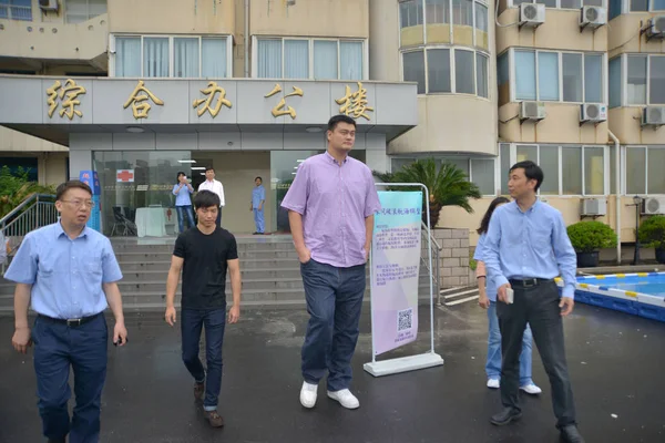 Estrela Basquete Chinesa Aposentada Yao Ming Mais Alta Participa Evento — Fotografia de Stock