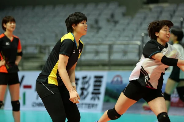 Jugadores Japoneses Participan Una Sesión Entrenamiento Para Próximo Partido Amistoso — Foto de Stock