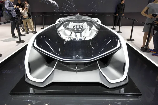 Faraday Future Zero1 Display 14Th Beijing International Automotive Exhibition Also — стоковое фото