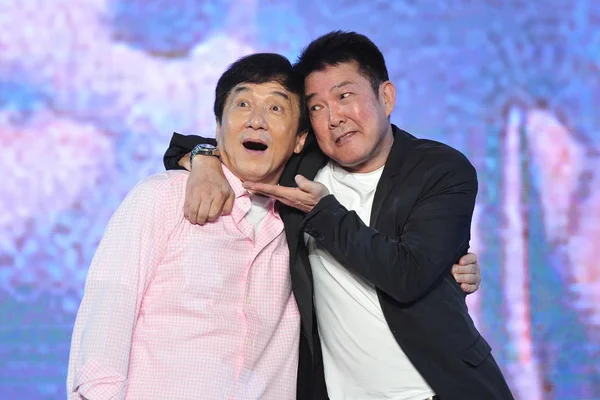 Bintang Kungfu Hong Kong Jackie Chan Hengkang Dan Aktor Hong — Stok Foto