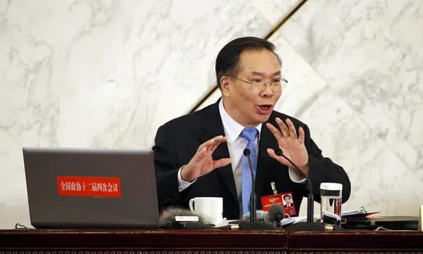 Rzecznik Wang Guoqing Wiceprzewodniczący Komitetu Spraw Zagranicznych Komitetu Narodowego Cppcc — Zdjęcie stockowe