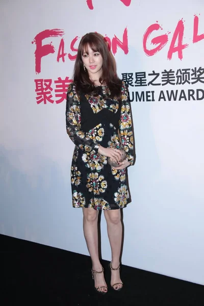 韩国女演员尹恩熙将于2016年2月29日在中国北京参加朱梅颁奖仪式 — 图库照片