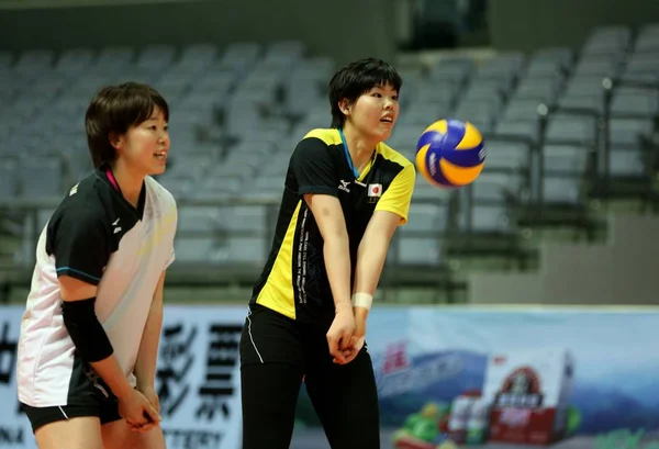 Japán Játékosok Részt Vesznek Egy Képzés Gyűlés Egy Közelgő Nemzetközi — Stock Fotó
