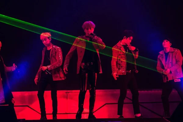 Membros Grupo Masculino Sul Coreano Got7 Apresentam Seu Concerto Xangai — Fotografia de Stock