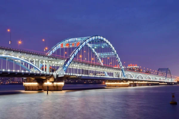 Nacht Uitzicht Van Xing Brug Ook Bekend Als Qiantangjiang River — Stockfoto