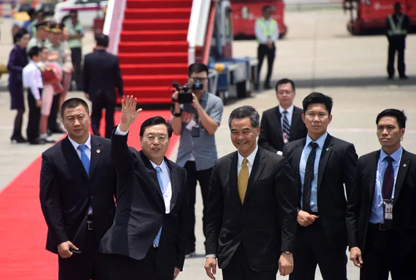 Zhang Dejiang Segundo Izquierda Presidente Del Comité Permanente Del Congreso —  Fotos de Stock