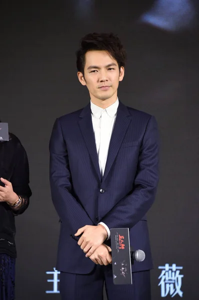 Hong Kong Actor Wallace Chung Attends Press Conference Promote His — Stock Photo, Image