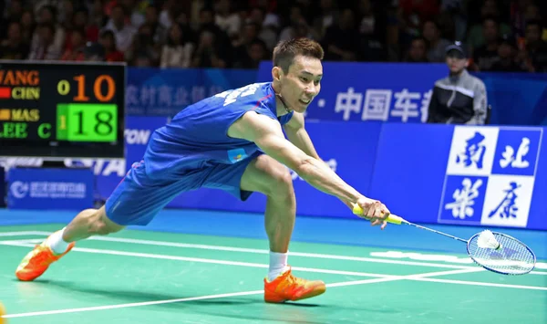 Datuk Lee Chong Wei Aus Malaysien Gibt Bei Den Badminton — Stockfoto