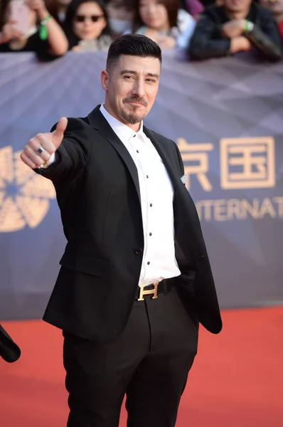 Actor Francés David Belle Llega Alfombra Roja Para Ceremonia Clausura — Foto de Stock