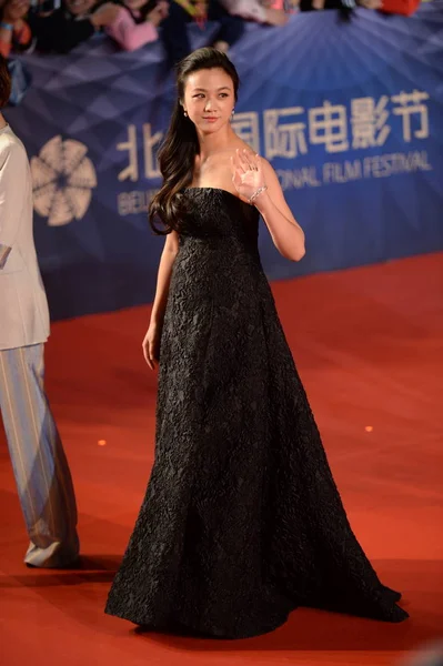 Actriz China Tang Wei Llega Alfombra Roja Para Ceremonia Apertura — Foto de Stock