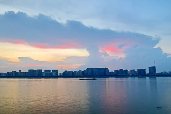 2015년 26일 절강성 항저우시의 신도시 스카이라인 — 스톡 사진