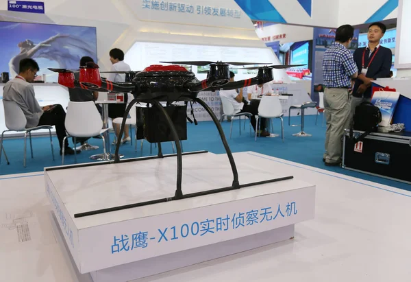 Drone Jelenik Meg Kínai Pekingi Nemzetközi High Tech Expo Chitec — Stock Fotó