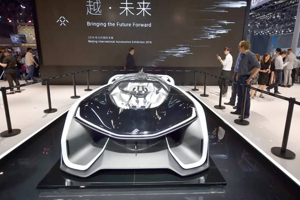 Faraday Futuro Zero1 Está Exibição Durante 14Th Beijing International Automotive — Fotografia de Stock