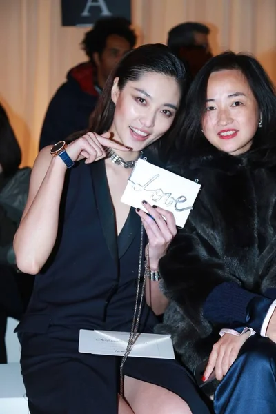 Mannequin Chinoise Bonnie Chen Bige Gauche Assiste Défilé Lanvin Lors — Photo