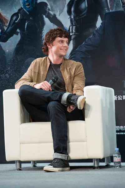 American Actor Evan Peters Attends Promotional Event His Movie Men — Stock Photo, Image