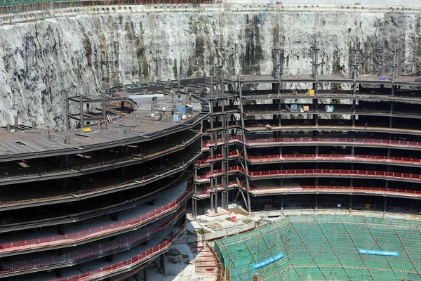 Veduta Del Cantiere Del Cinque Stelle Shanghai Tianmashan Pit Hotel — Foto Stock