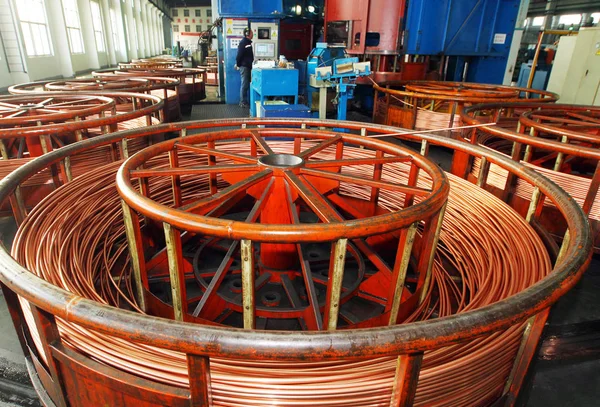 Los Productos File Copper Fabrican Una Planta Ciudad Nantong Provincia — Foto de Stock