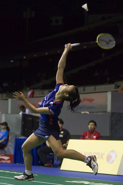 Nozomi Okuhara Japón Devuelve Una Oportunidad Sun China Partido Individual — Foto de Stock