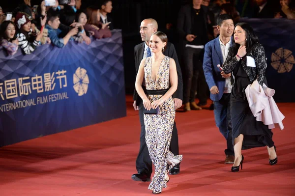 Actrice Américaine Natalie Portman Arrive Sur Tapis Rouge Pour Cérémonie — Photo