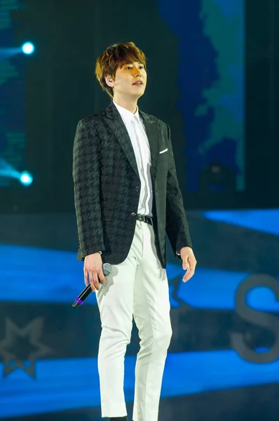 Cho Kyu Hyun Kyuhyun Sydkoreanska Pojke Gruppen Utför Super Junior — Stockfoto
