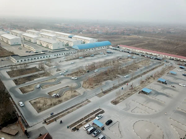 Silnice Tvaru Obrovské Kytary Používají Pro Výcvik Řidičů Binzhou Východní — Stock fotografie