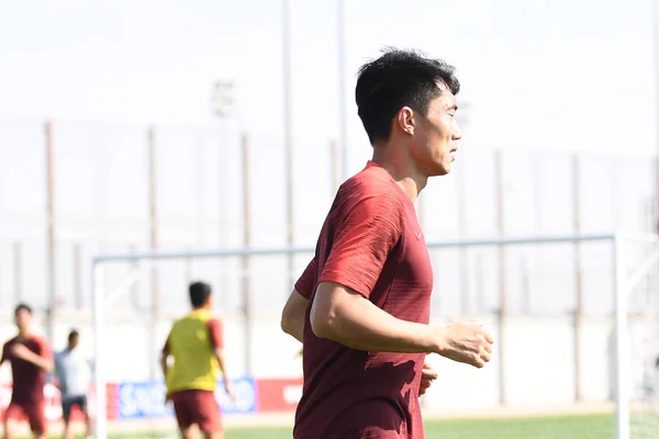 Zheng Zhi Selección China Fútbol Masculino Participa Una Sesión Entrenamiento —  Fotos de Stock