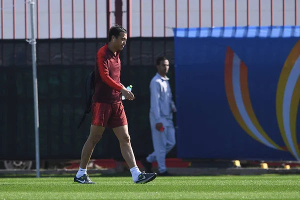 Feng Xiaoting Del Equipo Fútbol Masculino Chino Participa Una Sesión — Foto de Stock