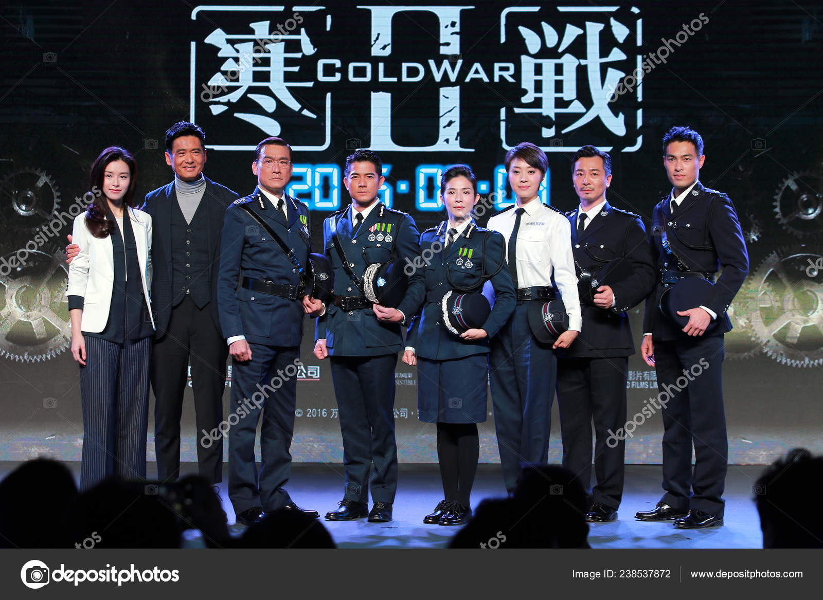 Left Hong Kong Actress Janice Man Actors Chow Yun Fat Stock Editorial Photo C Chinaimages