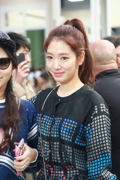 Actriz Surcoreana Park Shin Hye Asiste Desfile Moda Chanel Durante — Foto de Stock