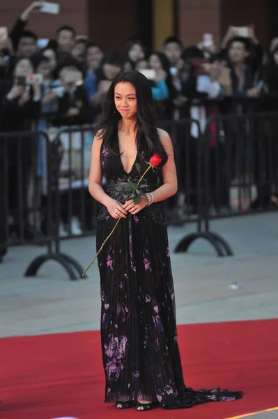 Chinese Actress Tang Wei Arrives Red Carpet Premiere Her New — Stock Photo, Image