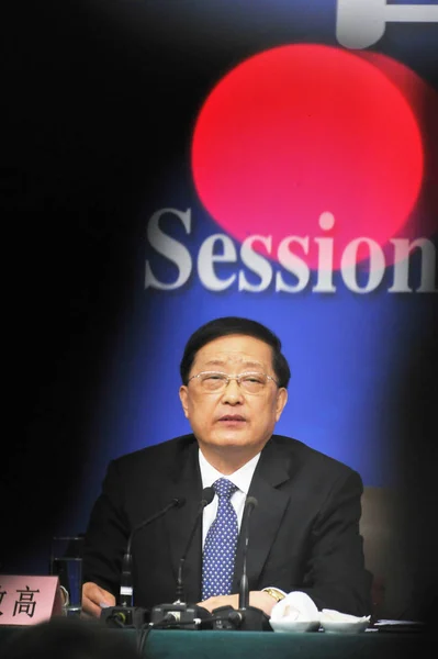 Chen Zhenggao Bostads Minister Och Urban Landsbygdens Utveckling Kina Besvarar — Stockfoto