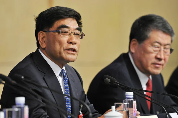 Chengyu Sinistra Presidente Della China Petroleum Chemical Corp Sinopec Partecipa — Foto Stock