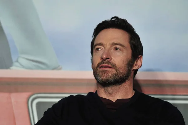 Aktor Australia Hugh Jackman Menghadiri Jumpa Penggemar Untuk Mempromosikan Film — Stok Foto