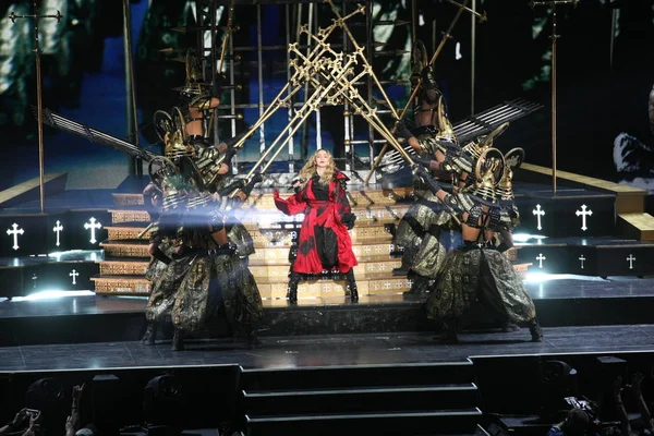 Cantora Americana Madonna Apresenta Concerto Durante Rebel Heart World Tour — Fotografia de Stock