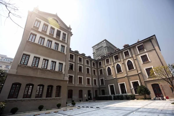 Widok Katolickie Seminarium Główne Dzielnicy Xuhui Szanghaj Chiny Marca 2016 — Zdjęcie stockowe