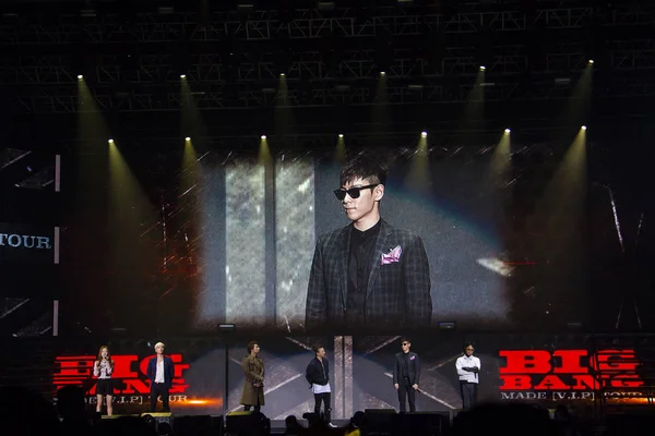 Membros Boy Band Sul Coreana Bigbang Big Bang Apresentam Durante — Fotografia de Stock