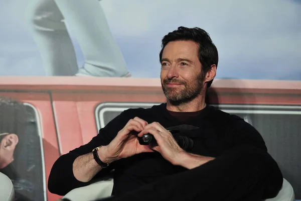 Aktor Australia Hugh Jackman Menghadiri Jumpa Penggemar Untuk Mempromosikan Film — Stok Foto