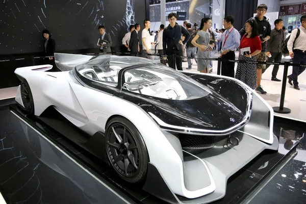 Faraday Futuro Zero1 Está Exibição Durante 14Th Beijing International Automotive — Fotografia de Stock