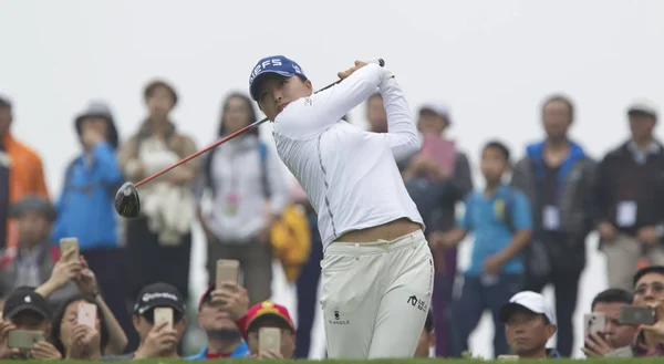 Jin Young Tees Coreia Sul Fora Durante Campeonato Mundial Senhoras — Fotografia de Stock