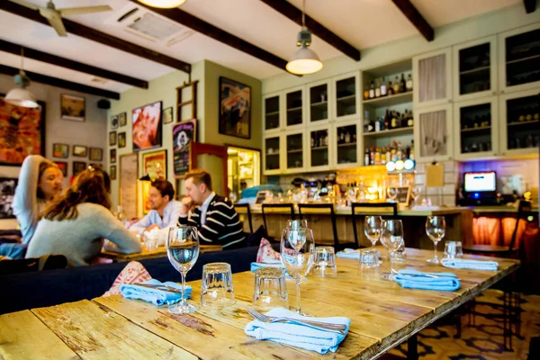 Interior View Petanque Restaurant Shanghai China January 2016 — Stock Photo, Image