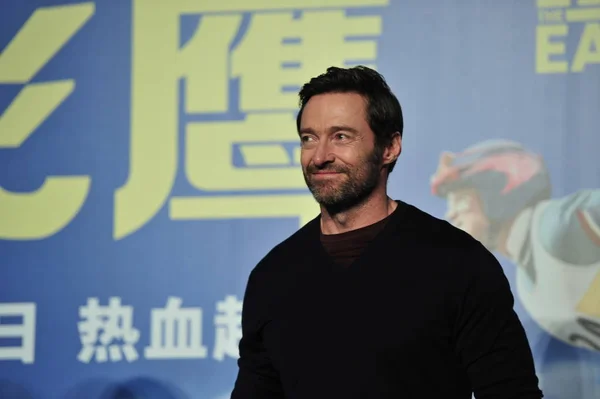 Aktor Australia Hugh Jackman Menghadiri Jumpa Penggemar Untuk Mempromosikan Film — Stok Foto