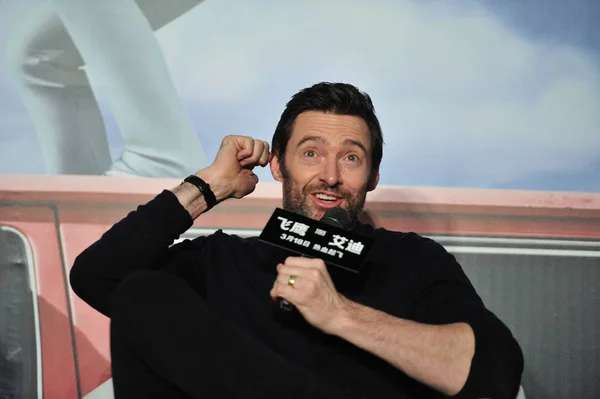 Australian Actor Hugh Jackman Attends Fan Meeting Promote His New — Stock Photo, Image