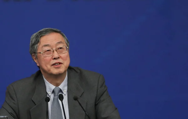 Zhou Xiaochuan Guvernér Lidové Banky Pboc Čínská Centrální Banka Účastní — Stock fotografie