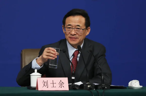 Liou Shiyu Předseda Čínské Komise Pro Regulaci Cenných Papírů Csrc — Stock fotografie