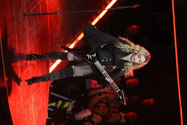 American Singer Madonna Performs Concert Rebel Heart World Tour Macau — Stock Photo, Image