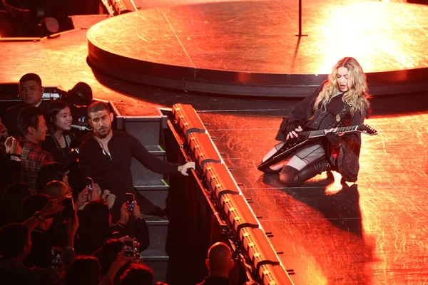 American Singer Madonna Performs Concert Rebel Heart World Tour Macau — Stock Photo, Image
