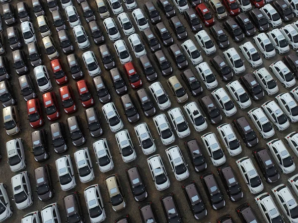 Vista Aérea Veículos Elétricos Uma Base Fabricação Condado Qinghe Cidade — Fotografia de Stock