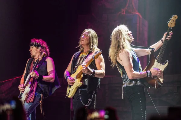 Band Heavy Metal Inglese Iron Maiden Esibisce Suo Concerto Shanghai — Foto Stock