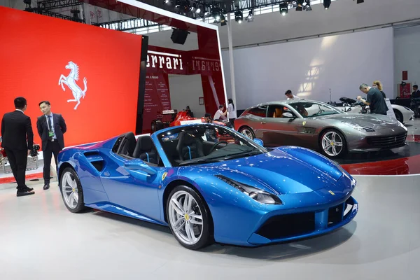 Ferrari 488 Gtb Представлена Пекинской Международной Автомобильной Выставке Известной Auto — стоковое фото