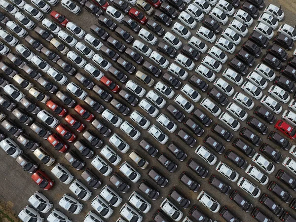 Vista Aérea Veículos Elétricos Uma Base Fabricação Condado Qinghe Cidade — Fotografia de Stock